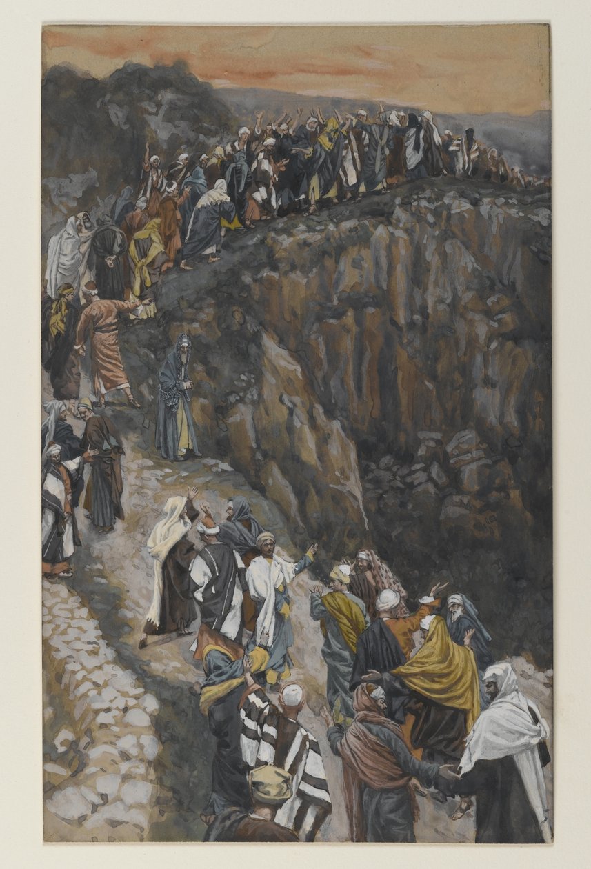 A Názáret melletti domb homloka, illusztráció a mi Urunk Jézus Krisztus életéből (wc grafit fölött, papíron) alkotó: James Jacques Joseph Tissot