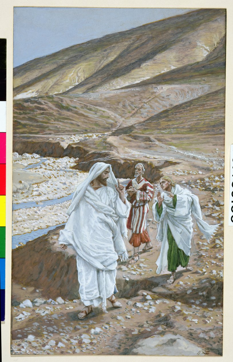 Szent András és Szent János elhívása, illusztráció a Krisztus életéhez, 1886-94 (wc és gouache kartonon) alkotó: James Jacques Joseph Tissot