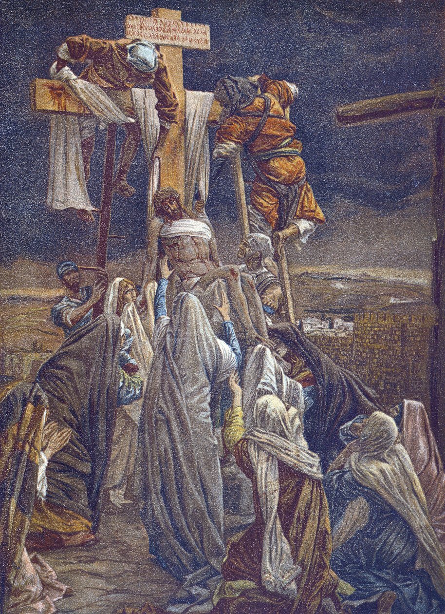 A kereszt leszállása - A keresztről való leszállás - "A mi Urunk Jézus Krisztus életéből" - 1899 James Tissot - La vie de notre seigneur Jesus Christ, Jacques Joseph (Jacques-Joseph) Tissot, James Tissot (1836-1902) alkotó: James Jacques Joseph Tissot