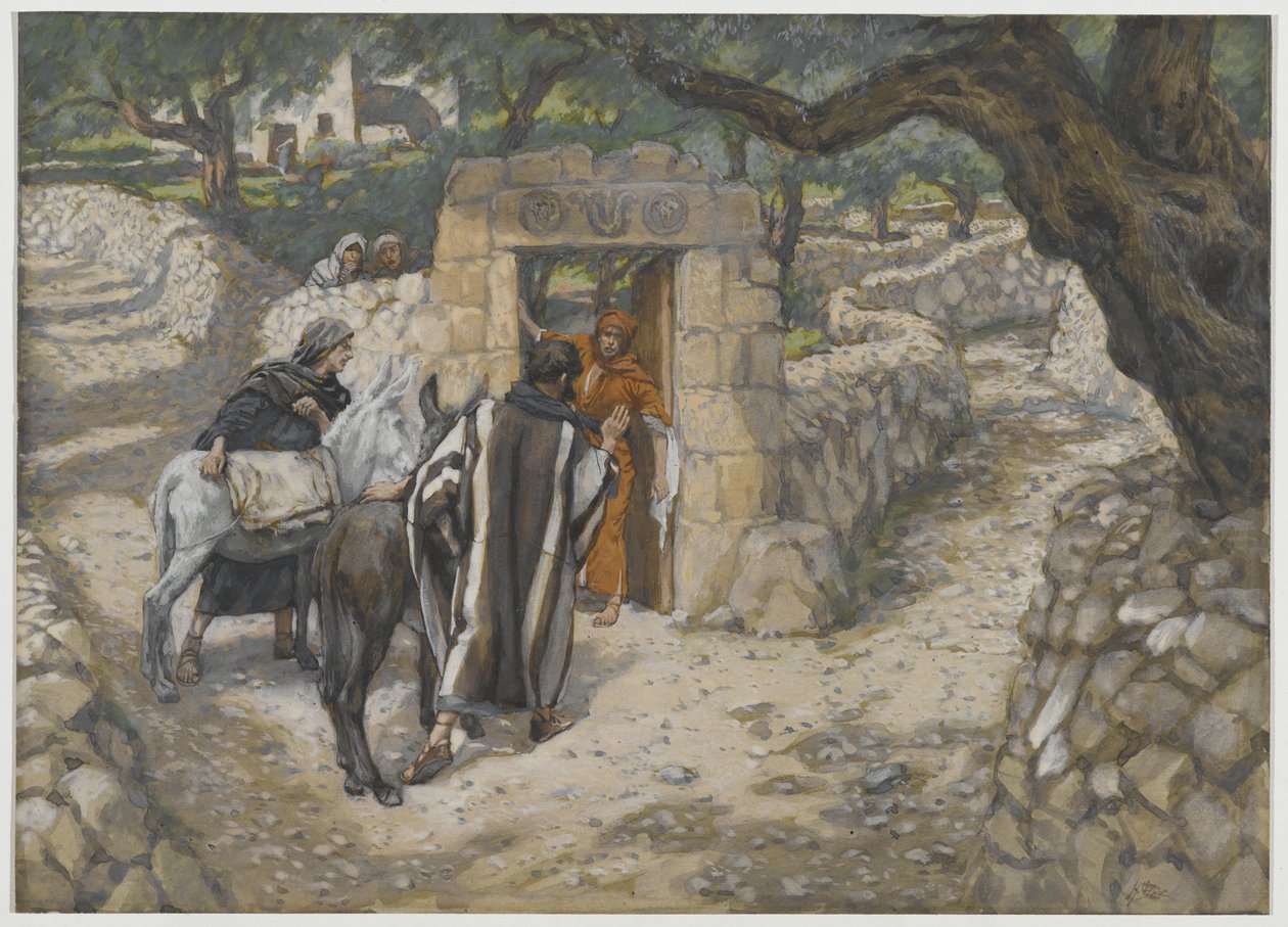 Bethpage csikója, illusztráció az Urunk, Jézus Krisztus élete című filmből, 1886-94 (wc grafit fölött, papíron) alkotó: James Jacques Joseph Tissot