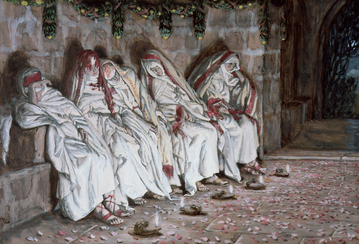 A Bolond Szűzek, illusztráció a Krisztus életéhez, 1886-94 körül (wc és gouache kartonon) alkotó: James Jacques Joseph Tissot