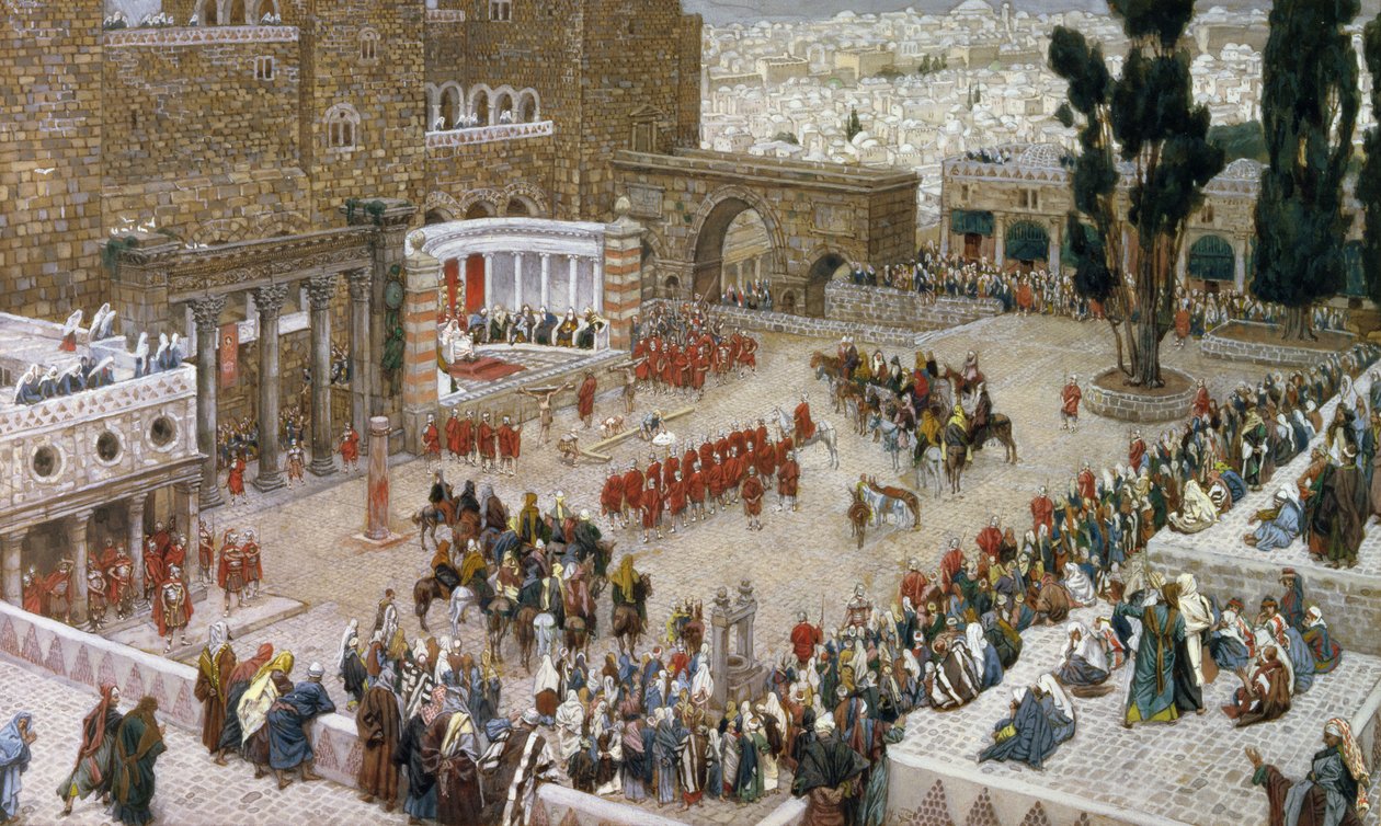 A jeruzsálemi fórum felülről nézve, illusztráció a Krisztus életéhez, 1886-96 (guache, kartonpapír) alkotó: James Jacques Joseph Tissot