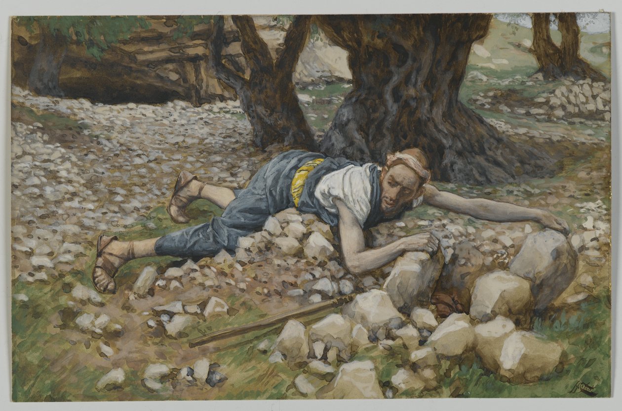 A rejtett kincs, illusztráció a mi Urunk Jézus Krisztus életéből (wc grafit fölött, papíron) alkotó: James Jacques Joseph Tissot