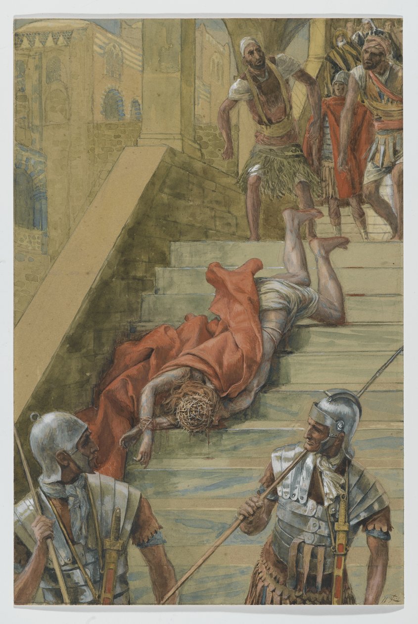 A Szent Lépcső, illusztráció: Urunk Jézus Krisztus élete, 1886-94 (wc grafit fölött, papíron) alkotó: James Jacques Joseph Tissot