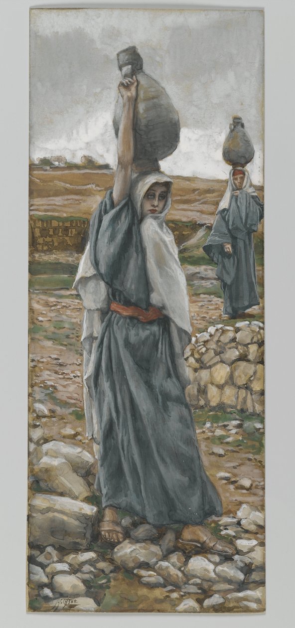 A Szent Szűz ifjúkorában, illusztráció a mi Urunk Jézus Krisztus életéből (wc grafit fölött, papíron) alkotó: James Jacques Joseph Tissot