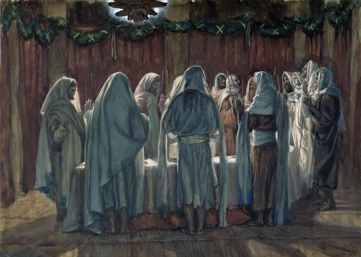 A zsidók húsvétja, illusztráció a Krisztus életéhez, 1884-96 körül (wc és gouache kartonon) alkotó: James Jacques Joseph Tissot