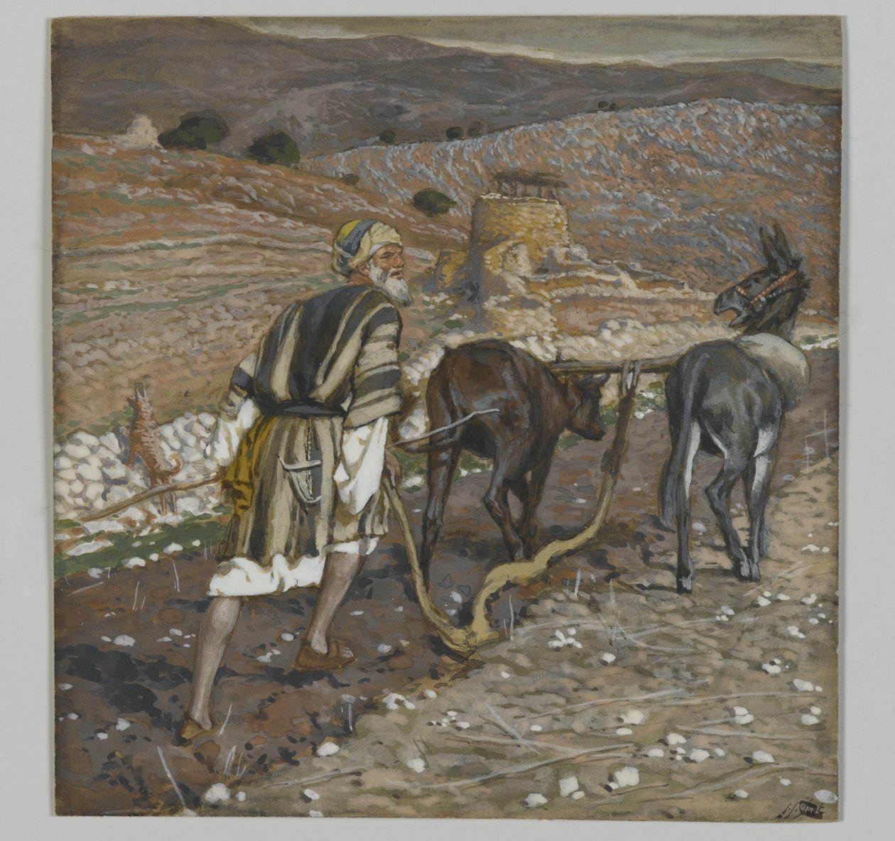 Az ember az ekenél, illusztráció az Urunk Jézus Krisztus életéből (wc grafit fölött, papíron) alkotó: James Jacques Joseph Tissot