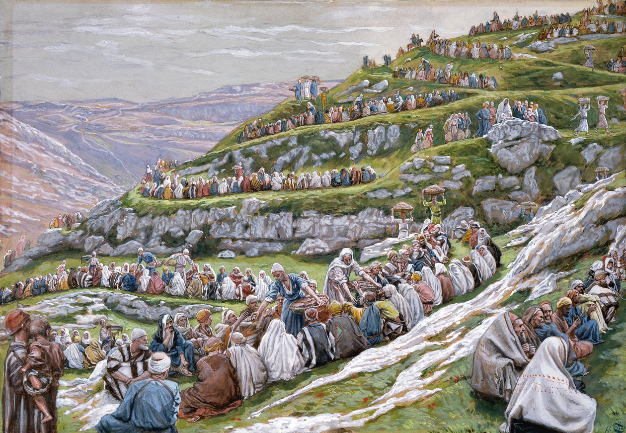 A kenyerek és halak csodája, illusztráció a Krisztus életéhez, 1886-94 (wc és gouache kartonon) alkotó: James Jacques Joseph Tissot