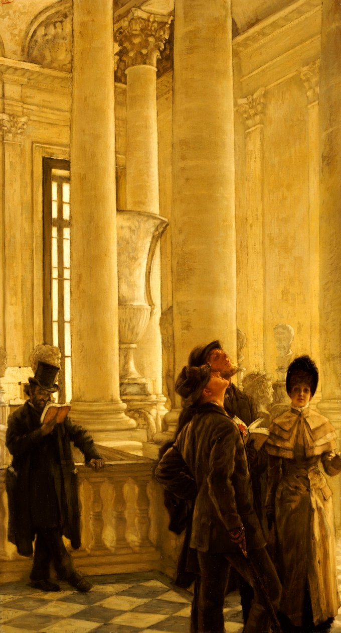 Északi lépcső a Louvre-ban alkotó: James Jacques Joseph Tissot