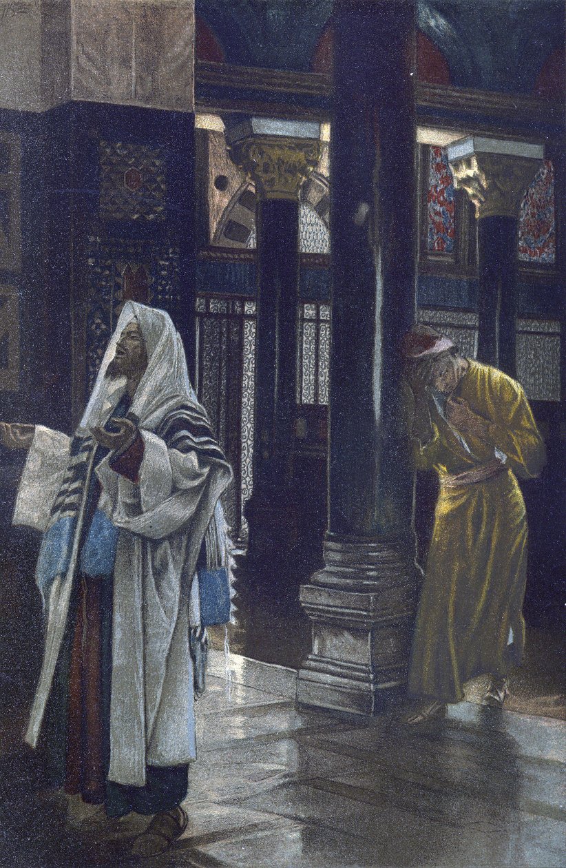 A farizeus és a vámszedő - A farizeus és a vámszedő - „A mi Urunk Jézus Krisztus életéből” - 1899 James Tissot - La vie de notre seigneur Jesus Christ, Jacques Joseph (Jacques Joseph) Tissot James Tissot ( 1836-1902) alkotó: James Jacques Joseph Tissot