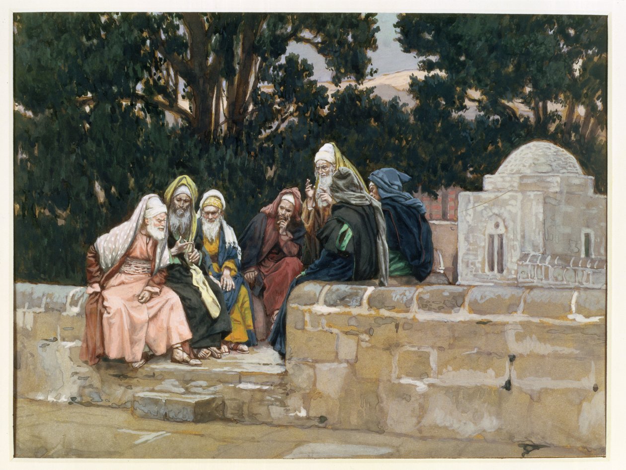 A farizeusok és a heródesek, illusztráció a Krisztus életéhez, 1886-96 (guache, kartonpapír) alkotó: James Jacques Joseph Tissot
