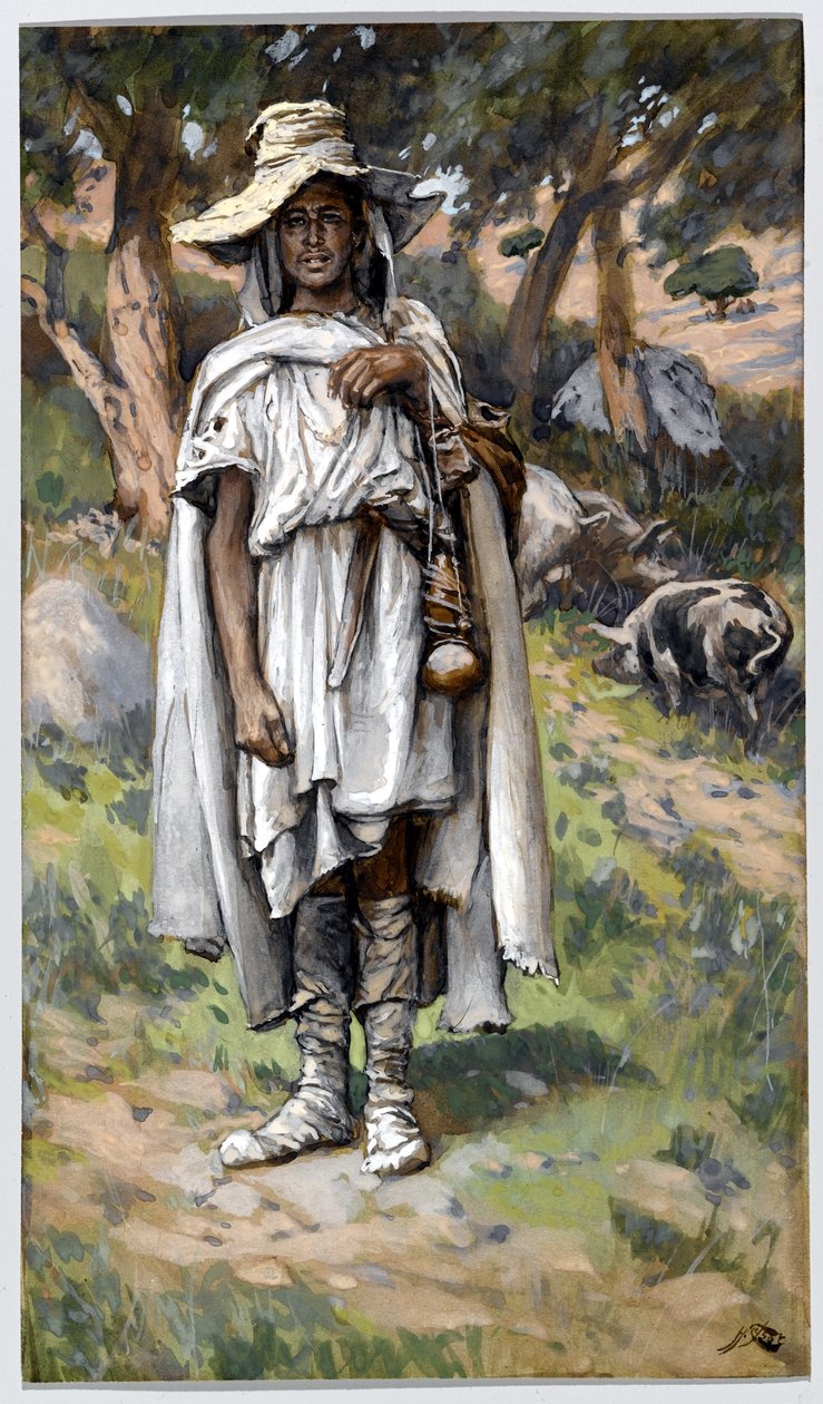 A tékozló fiú alamizsnát kér, illusztráció a Krisztus életéhez, 1884-96 körül (wc és gouache kartonon) alkotó: James Jacques Joseph Tissot