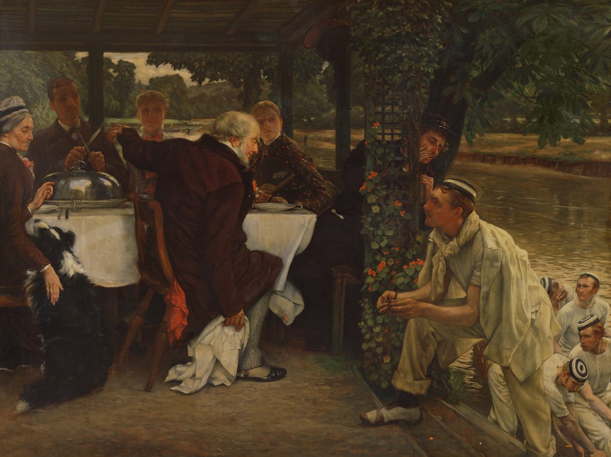 A tékozló fiú a modern életben: A hízott borjú, 1880 alkotó: James Jacques Joseph Tissot