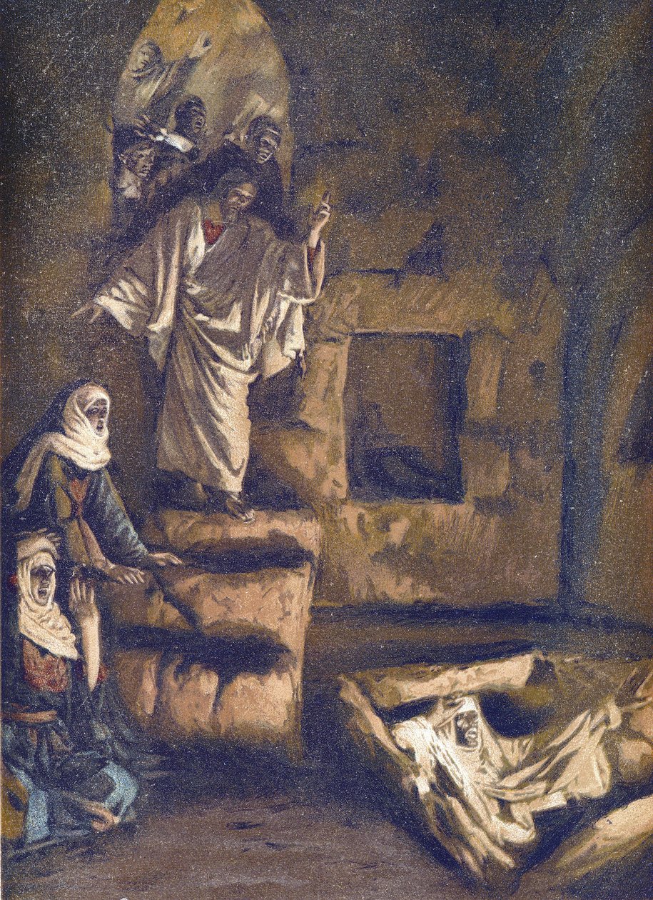 Lázár feltámadása - Lázár feltámadása - "A mi Urunk Jézus Krisztus élete" című filmből - 1899 James Tissot - Urunk Jézus Krisztus élete, Jacques Joseph (Jacques Joseph) Tissot dit James Tissot (1836-) 1902) alkotó: James Jacques Joseph Tissot
