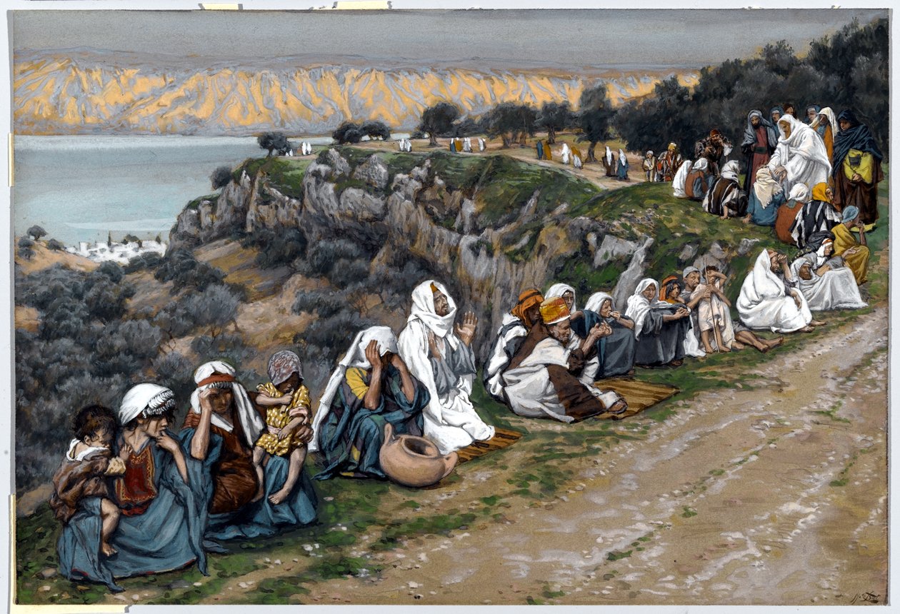 A betegek arra várnak, hogy Jézus elhaladjon, illusztráció a Krisztus életéhez, 1884-96 (wc és gouache kartonon) alkotó: James Jacques Joseph Tissot