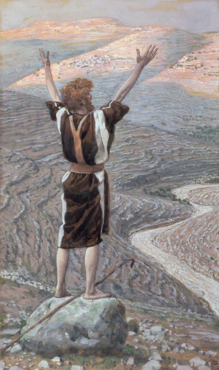 The Voice in the Desert, illusztráció a Krisztus életéhez, 1886-96 körül (guache, kartonpapír) alkotó: James Jacques Joseph Tissot