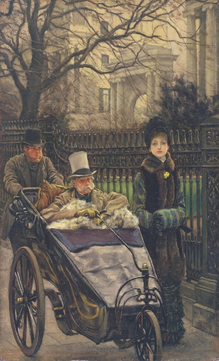 A harcos lánya, vagy a lábadozó, 1878 körül (olaj a panelen) (lásd még: 27536) alkotó: James Jacques Joseph Tissot