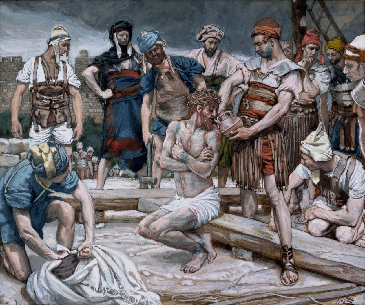 A mirhával kevert bor, illusztráció a Krisztus életéhez, 1884-96 körül (wc és gouache kartonon) alkotó: James Jacques Joseph Tissot
