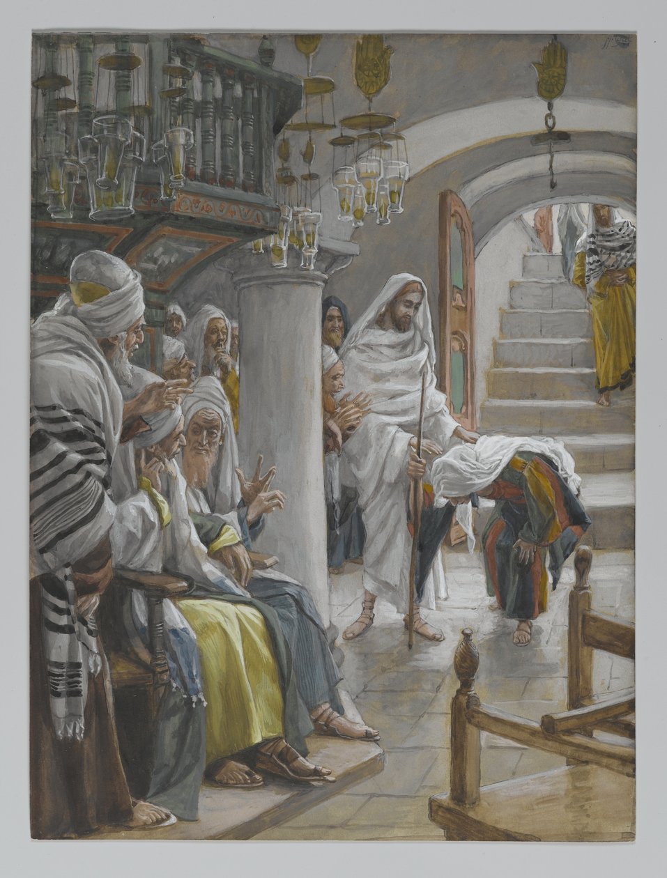 A tizennyolc éves betegségben szenvedő nő, illusztráció: Urunk Jézus Krisztus élete, 1886-96 (wc grafit fölött, papíron) alkotó: James Jacques Joseph Tissot
