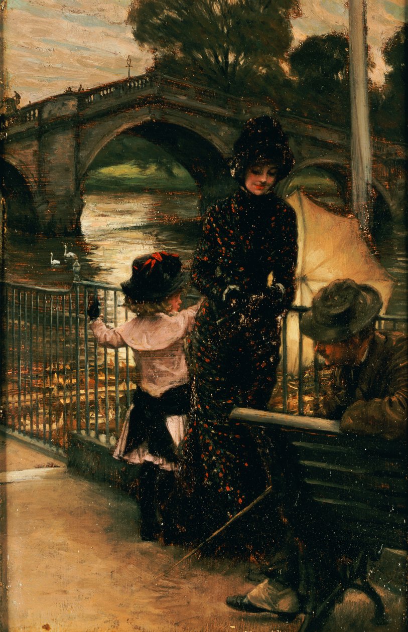 A művész, Mrs. Kathleen Newton és unokahúga, Lilian Hervey a Temze mellett, Richmondban, 1878-79 alkotó: James Jacques Joseph Tissot