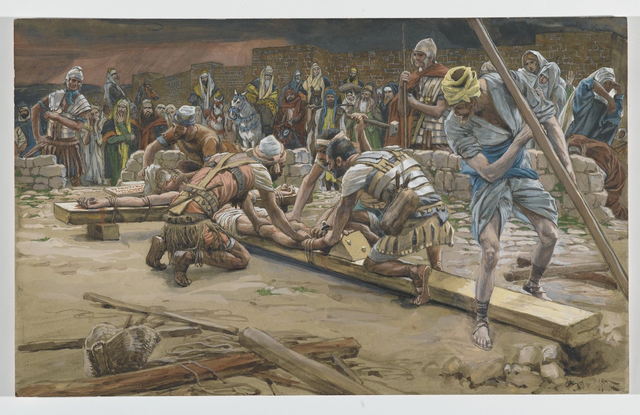 A lábszeg, illusztráció a mi Urunk Jézus Krisztus élete, 1886-94 (wc grafit felett papíron) című könyvéből alkotó: James Jacques Joseph Tissot