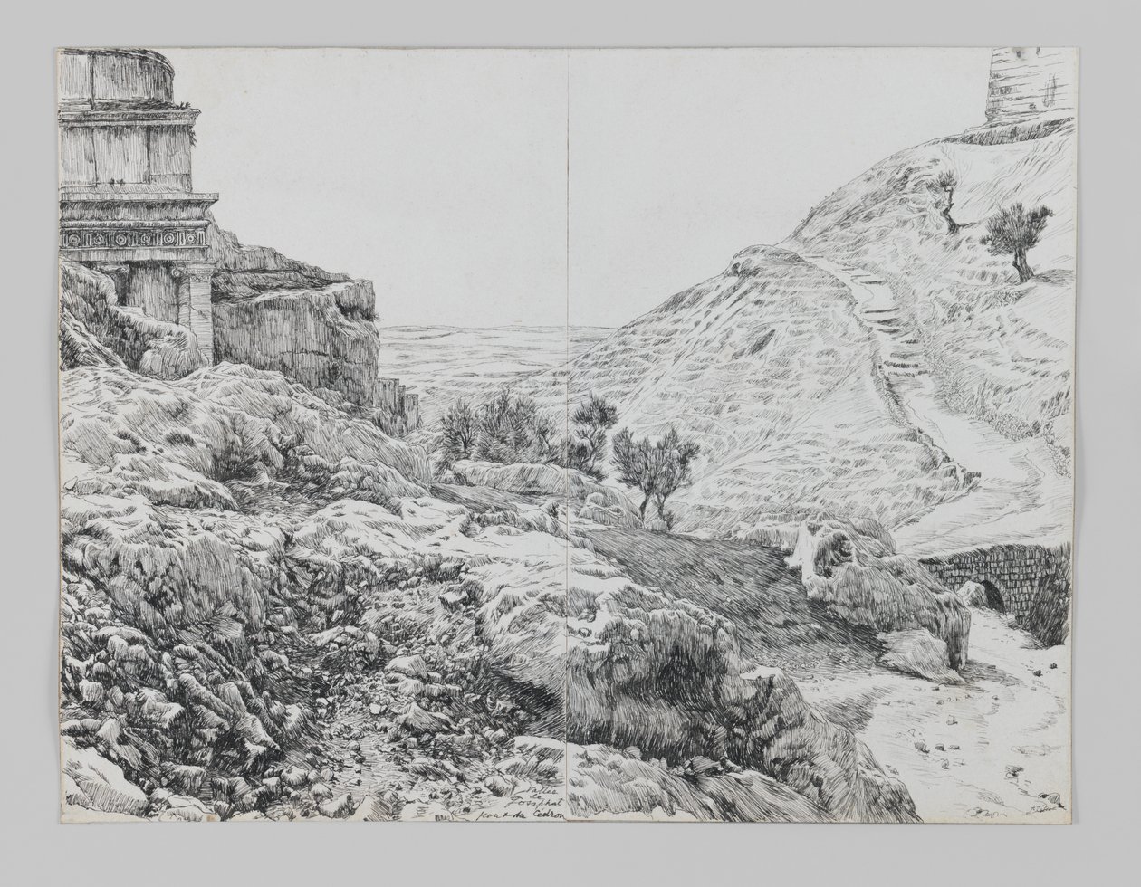 Absolon sírja, Josafát völgye, illusztráció a mi Urunk Jézus Krisztus életéből alkotó: James Jacques Joseph Tissot
