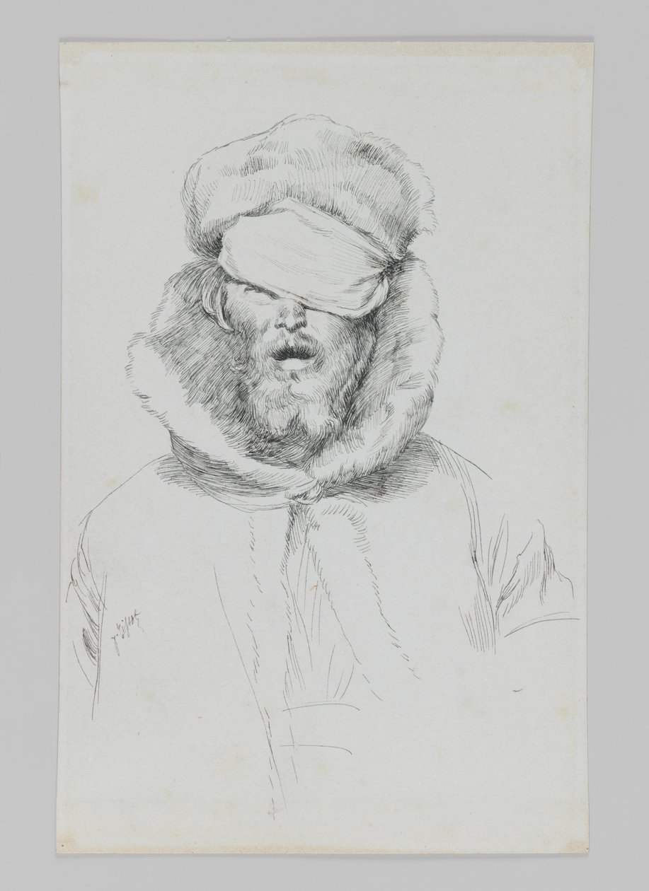 Zsidó típus, illusztráció az Urunk Jézus Krisztus életéből (tinta papíron) alkotó: James Jacques Joseph Tissot