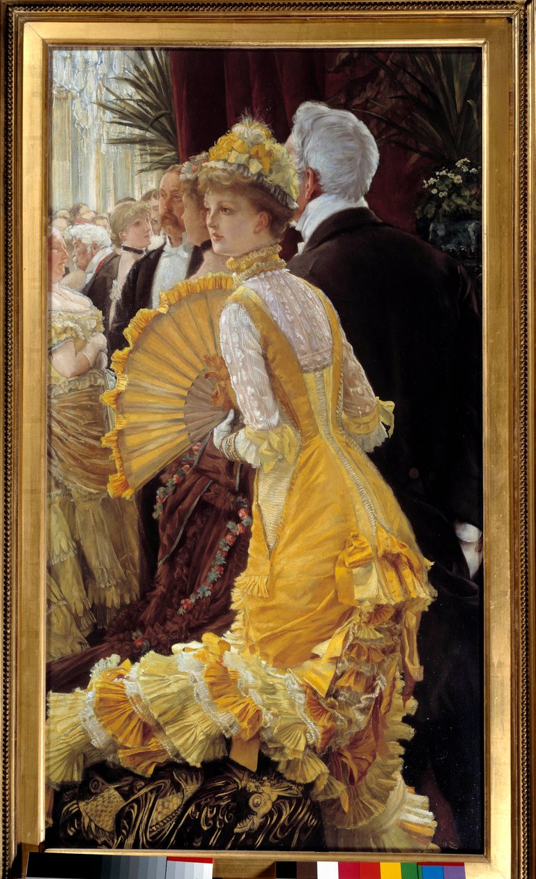 Sárga ruha: elegáns pár egy társasági estén Jacques Joseph (Jacques-Joseph) festménye Tissot dit James Tissot (1836-1902) 1878 V. 0,9x0,5 m Párizs, Muse d