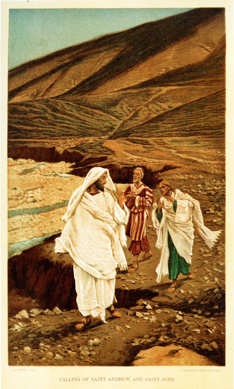Szent András és Szent János elhívása - Szent János - Biblia alkotó: James Jacques Joseph after Tissot