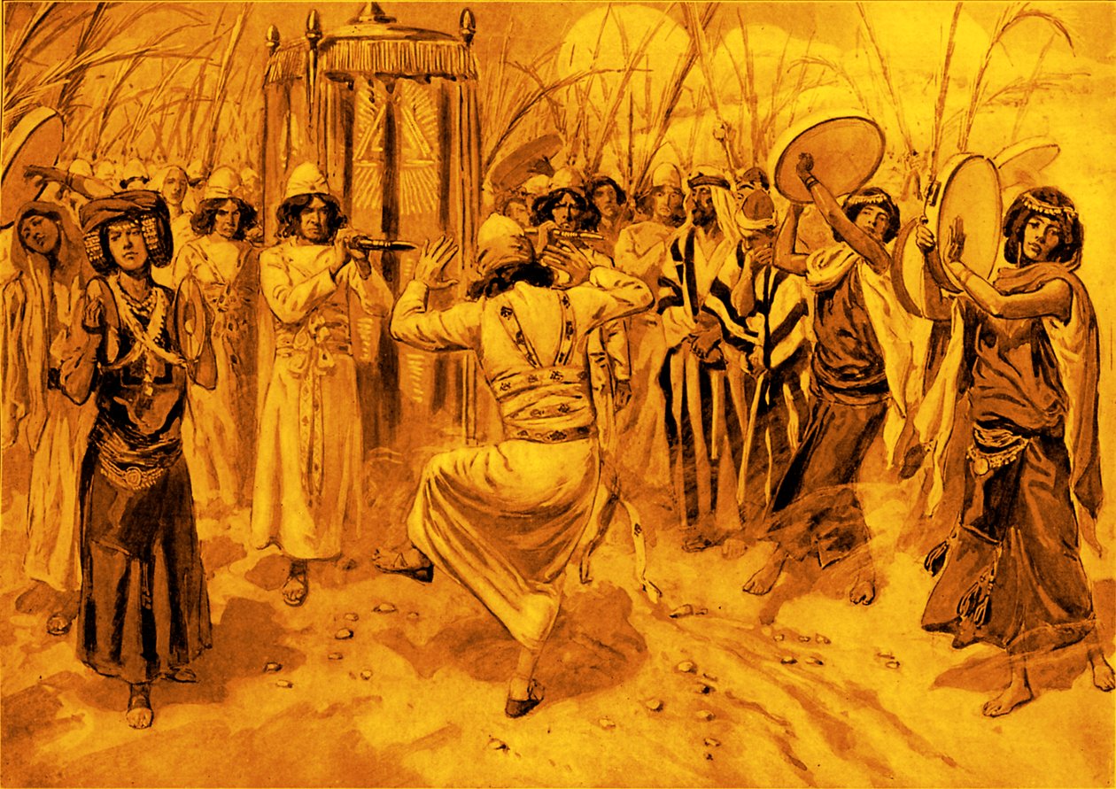 David táncol a bárka előtt – Tissot - Biblia alkotó: James Jacques Joseph after Tissot