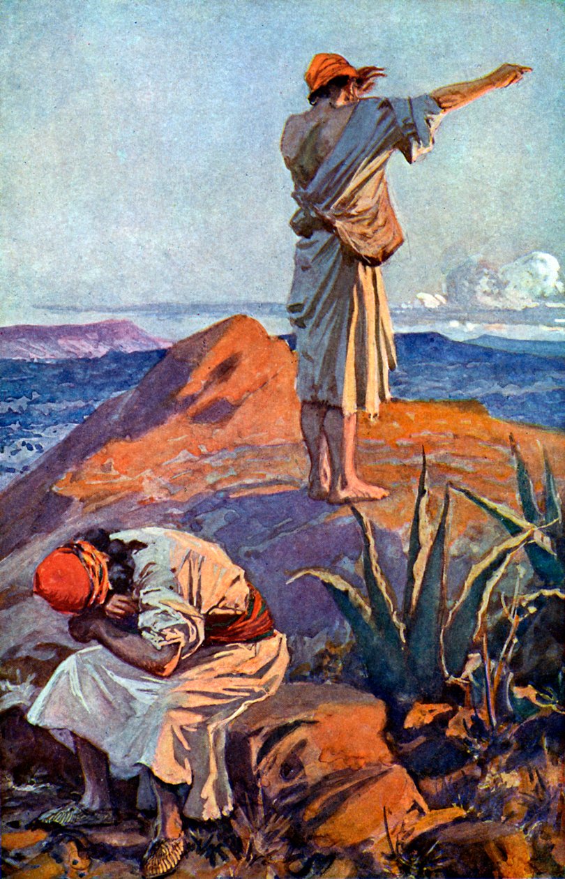 Illés a Kármel hegyről lát egy felhőt – Biblia alkotó: James Jacques Joseph after Tissot