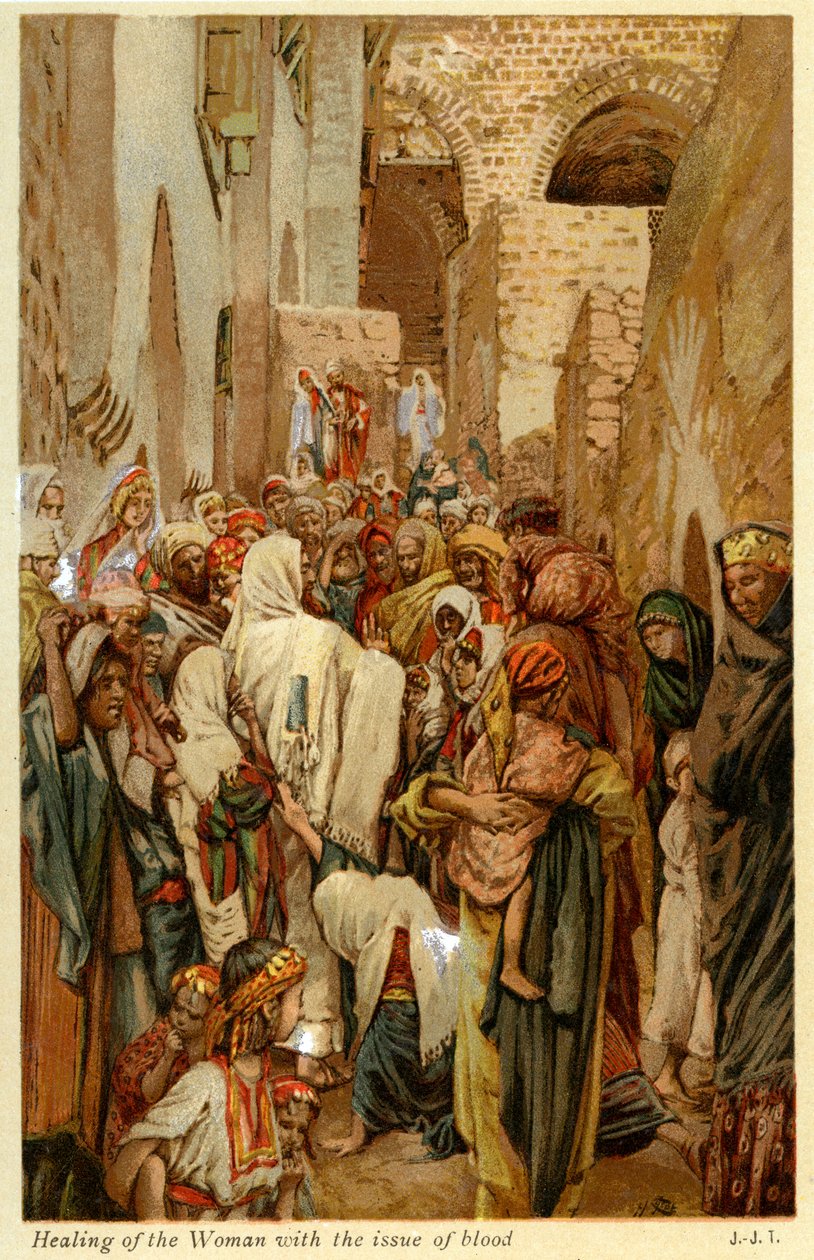 A nő gyógyítása vérkérdéssel - Biblia alkotó: James Jacques Joseph after Tissot