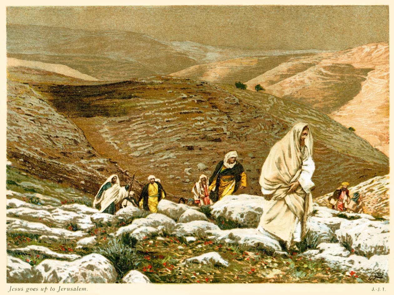 Jézus felmegy Jeruzsálembe – Szent János, Biblia alkotó: James Jacques Joseph after Tissot