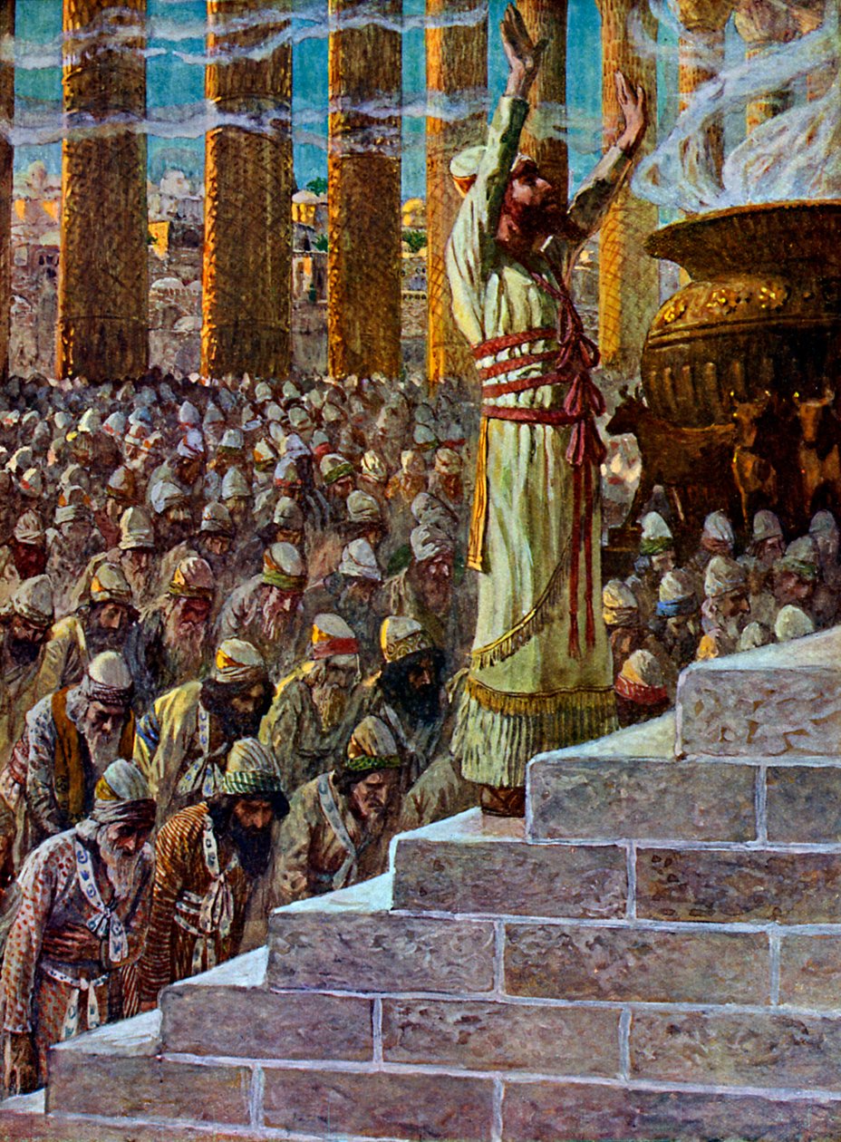 Salamon felszenteli a jeruzsálemi templomot – Biblia alkotó: James Jacques Joseph after Tissot