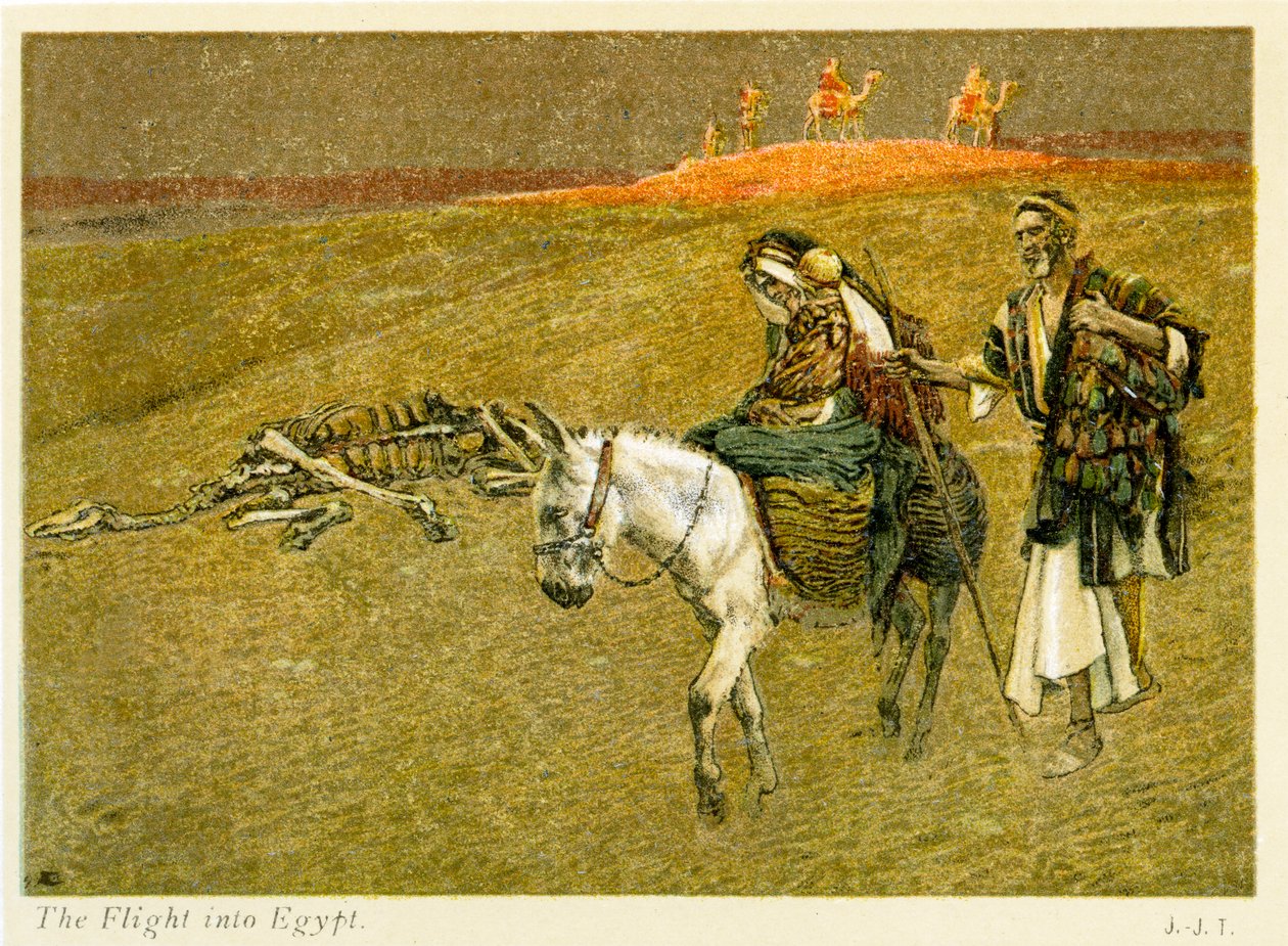 Az egyiptomi menekülés, Máté evangéliuma - 2. fejezet - Biblia alkotó: James Jacques Joseph after Tissot