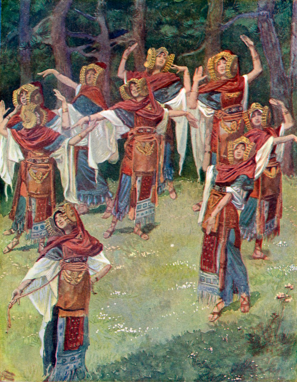 Jefte lánya és társai – Biblia alkotó: James Jacques Joseph after Tissot