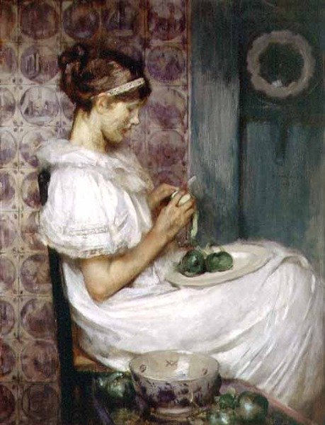 Tiltott gyümölcs (olaj, vászon) alkotó: James Jebusa Shannon