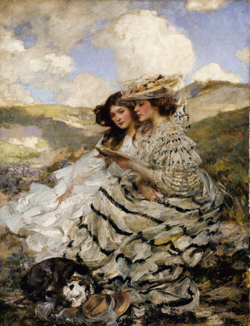 A dűnéken (Lady Shannon és Kitty) alkotó: James Jebusa Shannon