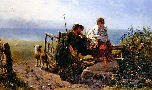 The Trysting Place (olaj, vászon) alkotó: James John Hill