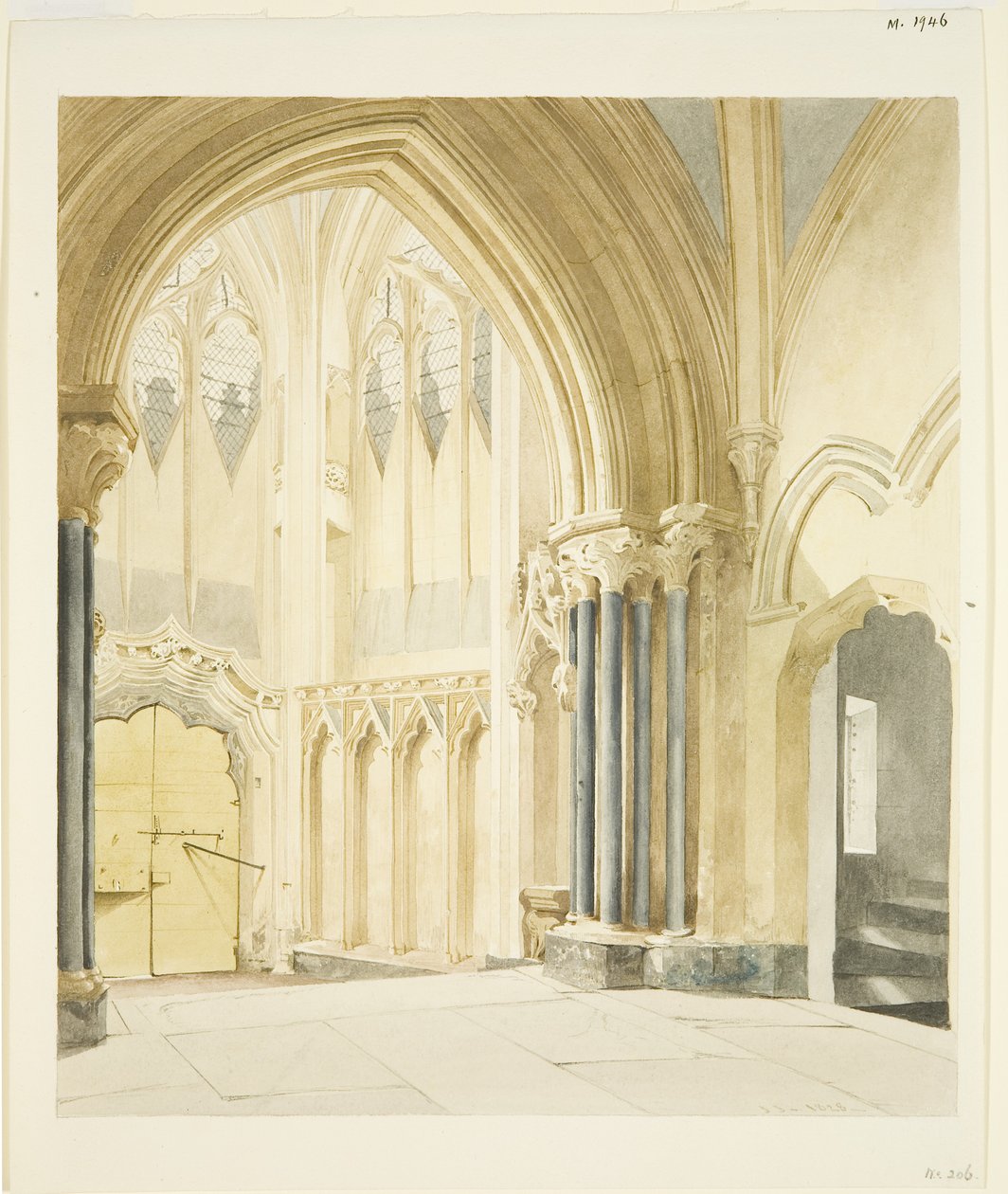 St Mary Redcliffe északi tornáca északra néz alkotó: James Johnson