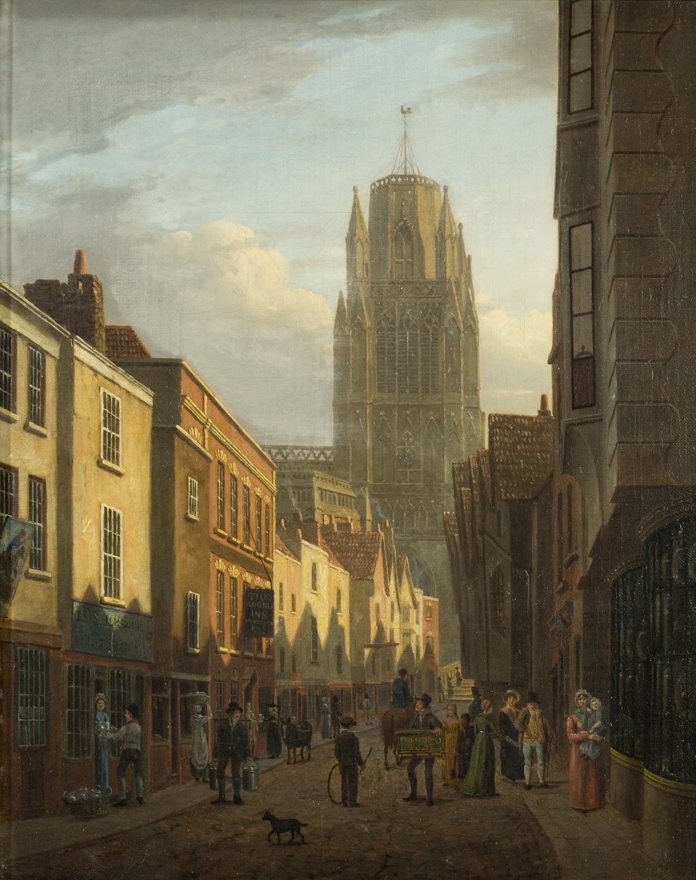 Redcliffe Street, Bristol, 1821 körül (olaj, vászon) alkotó: James Johnson