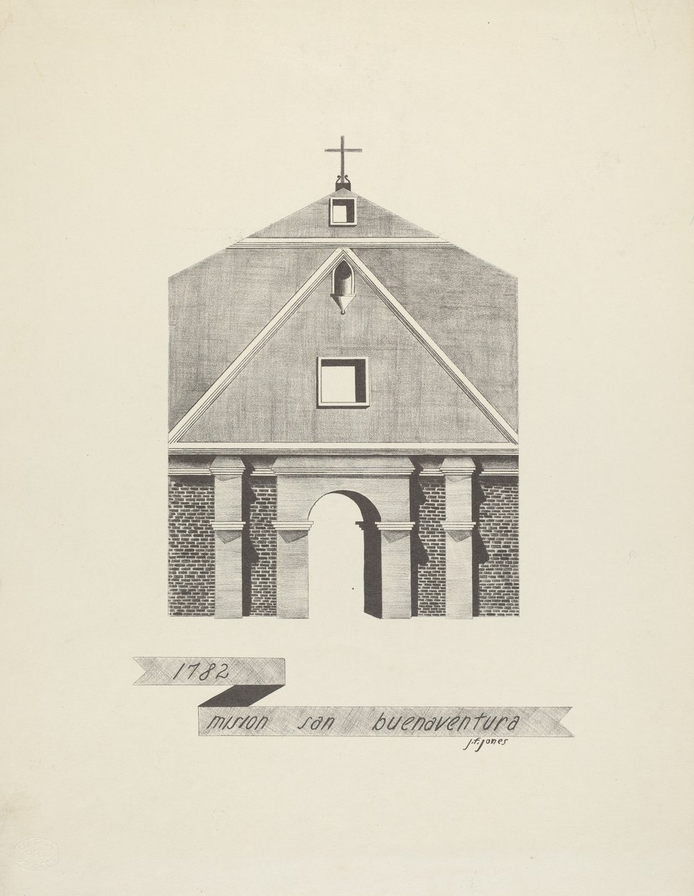 San Buenaventura misszió alkotó: James Jones