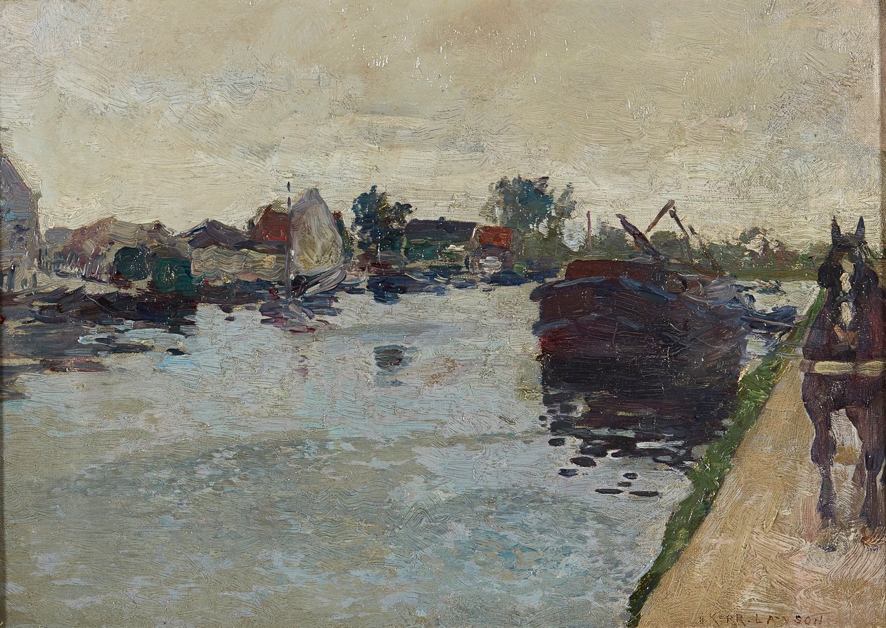 A vontatóút (olaj, vászon) alkotó: James Kerr Lawson