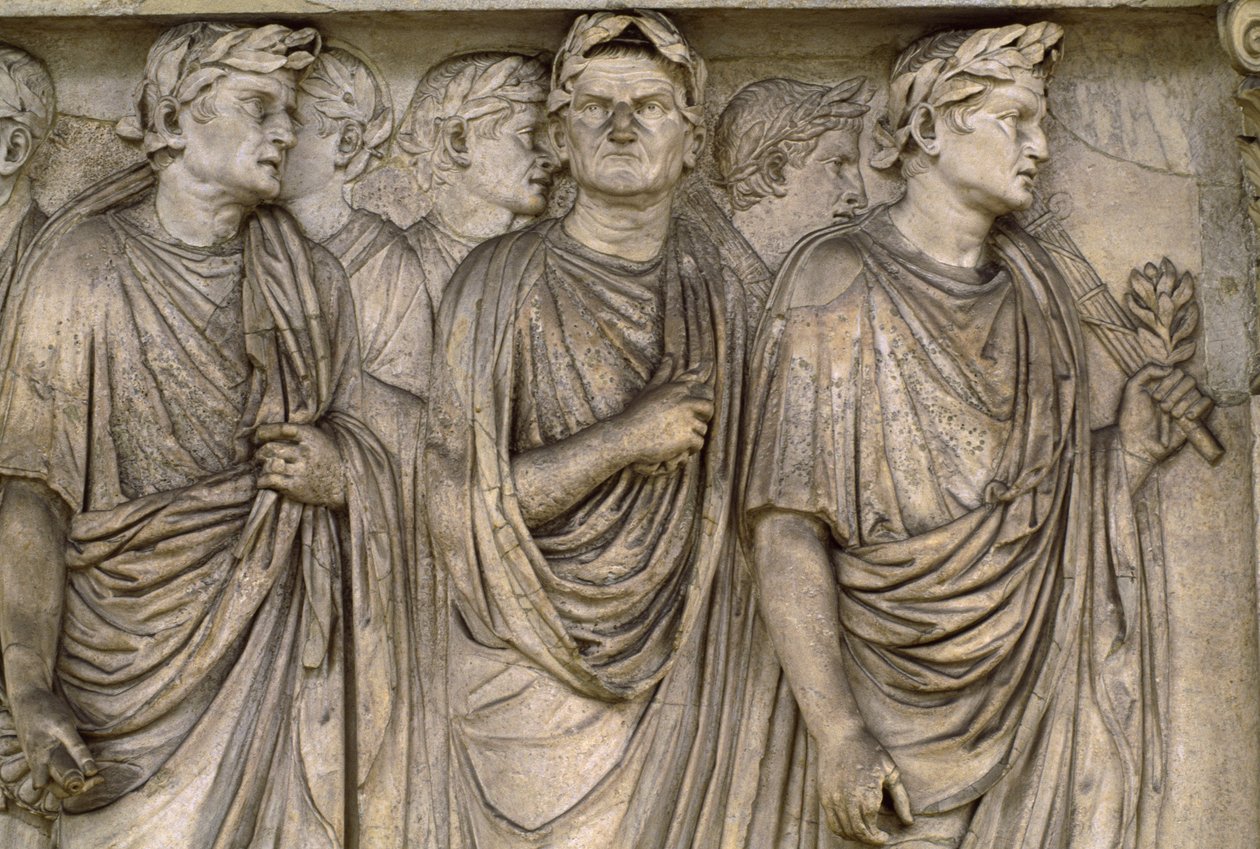 Ara Pacis Augustae, egy szabadon álló oltár csoportja özvegyek, magisztrátusok,, papok... alkotó: James L Stanfield
