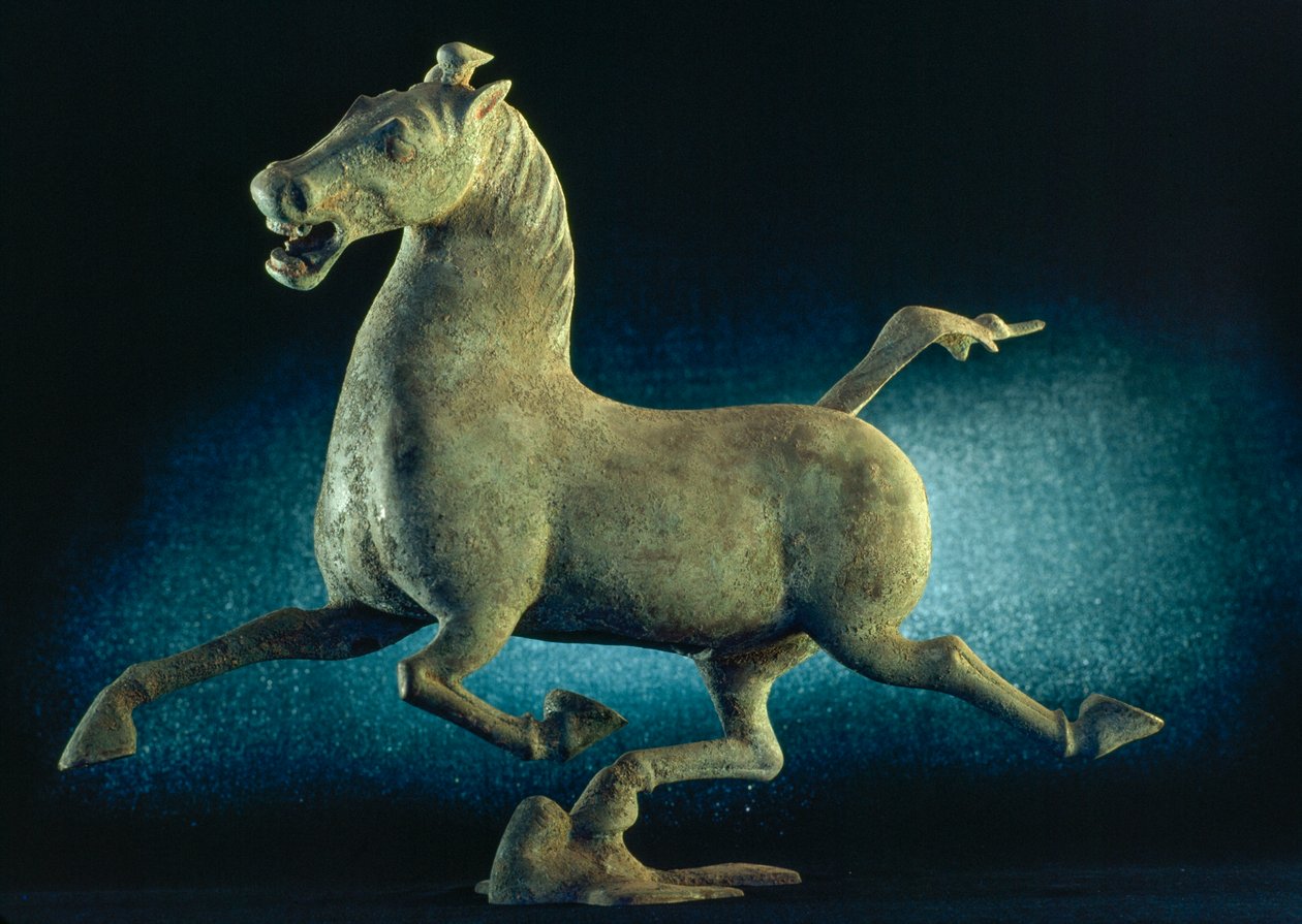 A Han-dinasztia híres repülő lova, a Gansu szobor. Lanzhou Gansu tartomány, Pe... alkotó: James L Stanfield