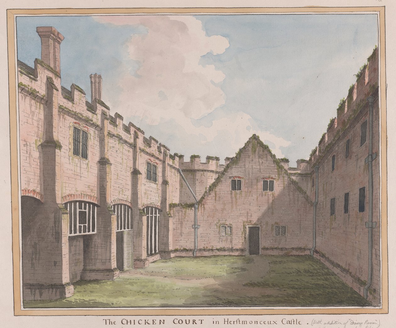 Herstmonceux-kastély, East Sussex: A csirkeudvar alkotó: James Lambert  of Lewes