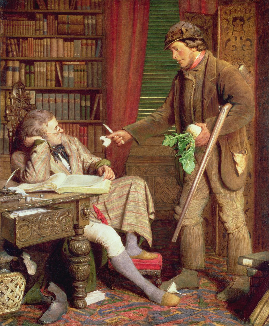 The Squire and the Gamekeeper vagy The Demurrer, 1860 körül alkotó: James Lobley