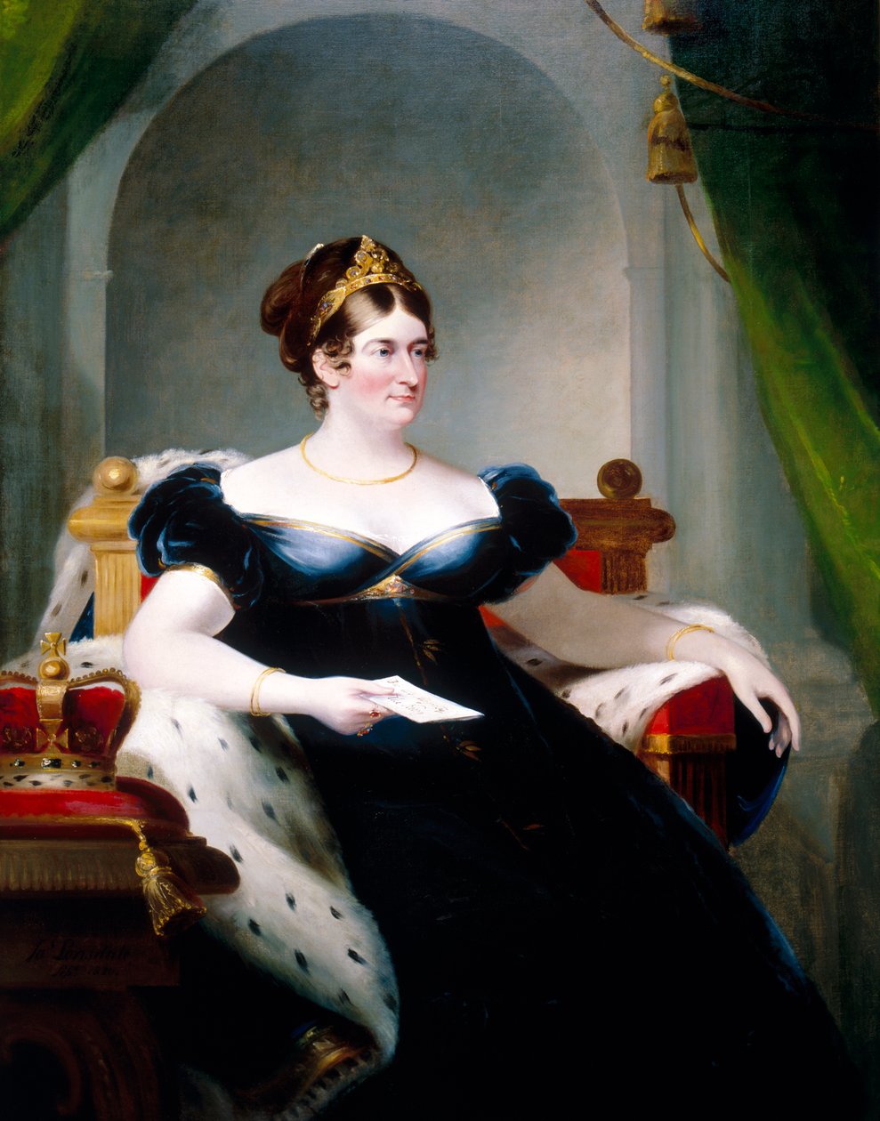 Brunswicki Caroline, IV. György hitvese, 1820 alkotó: James Lonsdale