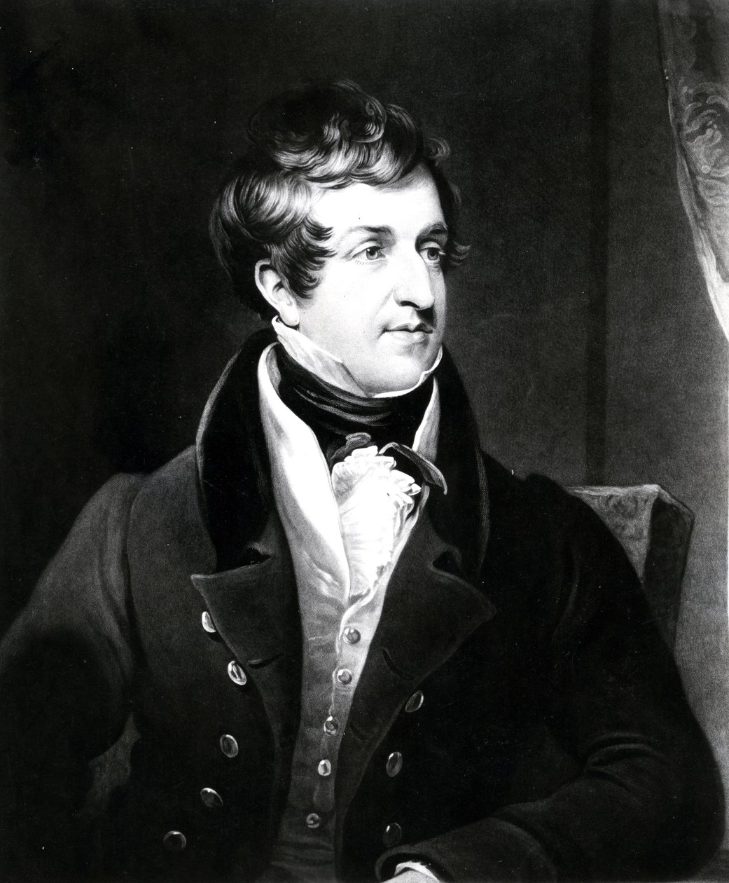 John Cam Hobhouse, Charles Turner nyomtatványa, 1834 (mezzotint) alkotó: James Lonsdale