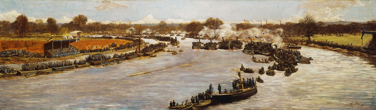 Az oxfordi és cambridge-i hajóverseny, 1879, 1880 alkotó: James Macbeth